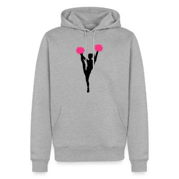 Cheerleader - Sweat à capuche Premium bio Homme - gris chiné - Devant - Thijin (182cm)