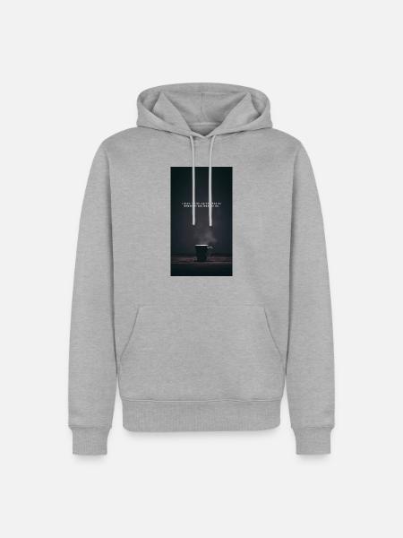 Motivation Quote - Männer Premium Bio Hoodie - Grau meliert
