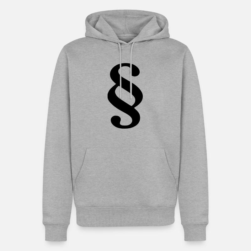 Paragraph - Männer Premium Bio Hoodie - Grau meliert