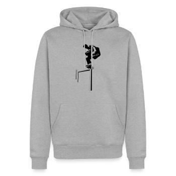 Inline Skater - Männer Premium Bio Hoodie - Grau meliert - Vorne - Thijin (182cm)
