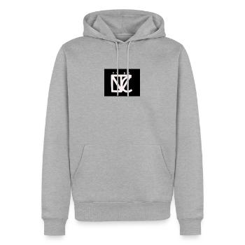 TVBC - Männer Premium Bio Hoodie - Grau meliert - Vorne - Thijin (182cm)