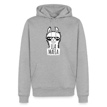 Lla Mafia Lama Disant Lunettes De Soleil Texte Citation Cool - Sweat à capuche Premium bio Homme - gris chiné - Devant - Thijin (182cm)