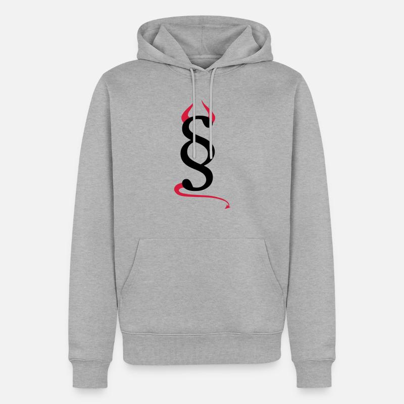 Devils paragraphe - Sweat à capuche Premium bio Homme - gris chiné