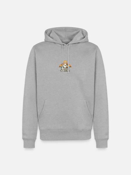 Frieden Sei Mit Dir Cartoon Logo - Männer Premium Bio Hoodie - Grau meliert
