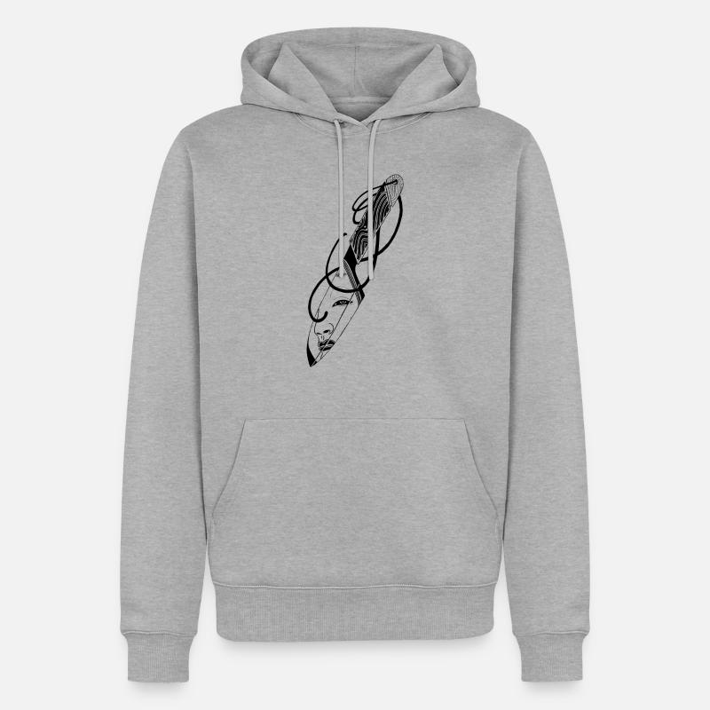 Second Thoughts ? - Männer Premium Bio Hoodie - Grau meliert