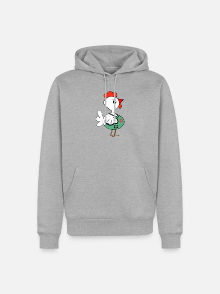 Gärtner Huhn Hühner Hobbygärtner  - Männer Premium Bio Hoodie - Grau meliert
