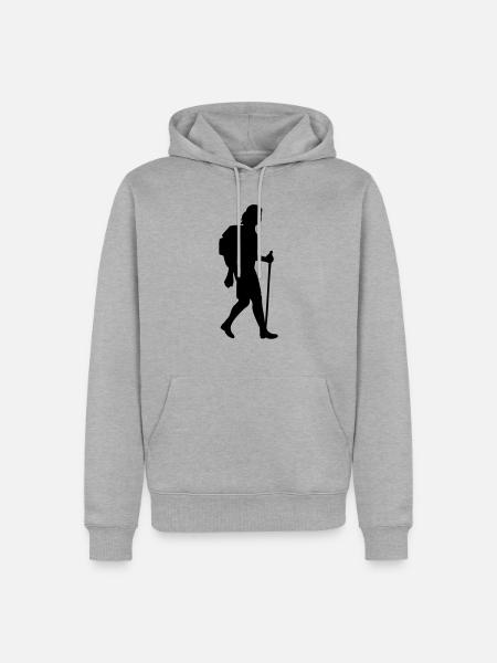 Hiking Women - Männer Premium Bio Hoodie - Grau meliert