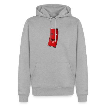 Evil Cola can! Böse Cola Dose! - Männer Premium Bio Hoodie - Grau meliert - Vorne - Thijin (182cm)