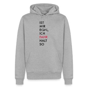 fahren - Männer Premium Bio Hoodie - Grau meliert - Vorne - Thijin (182cm)