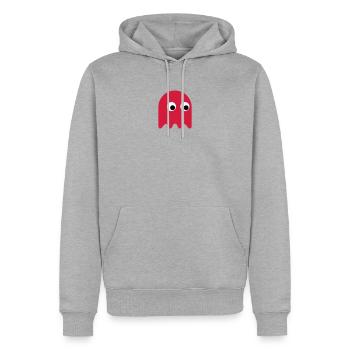 Game Classics Ghost - Männer Premium Bio Hoodie - Grau meliert - Vorne - Thijin (182cm)