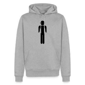 Man - Männer Premium Bio Hoodie - Grau meliert - Vorne - Thijin (182cm)