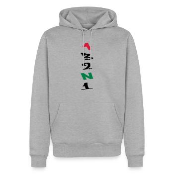4 Gears Graffiti - Männer Premium Bio Hoodie - Grau meliert - Vorne - Thijin (182cm)