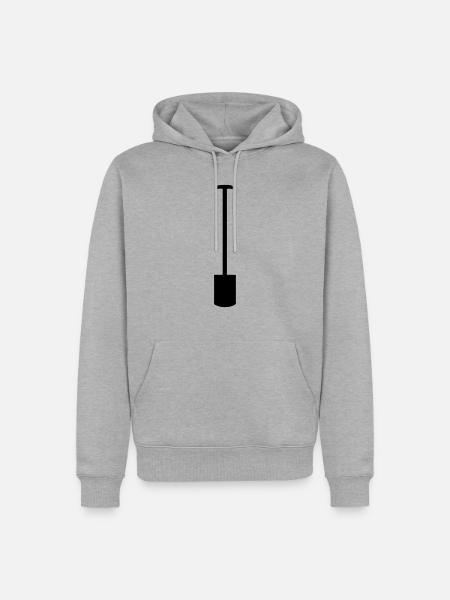 Spaten - Schaufel - Männer Premium Bio Hoodie - Grau meliert