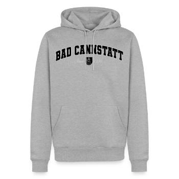 Bad Cannstatt  - Männer Premium Bio Hoodie - Grau meliert - Vorne - Thijin (182cm)