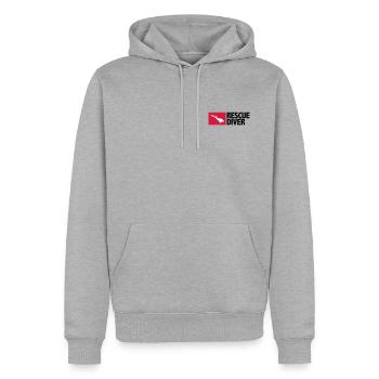 Rescue Diver - Männer Premium Bio Hoodie - Grau meliert - Vorne - Thijin (182cm)