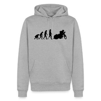 Speedway - Sweat à capuche Premium bio Homme - gris chiné - Devant - Thijin (182cm)