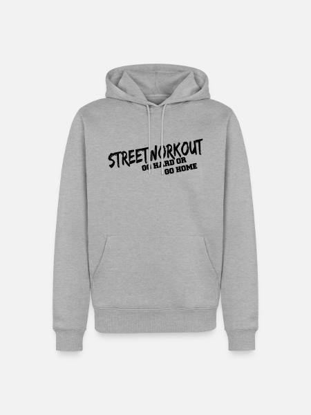 Streetworkout - Männer Premium Bio Hoodie - Grau meliert