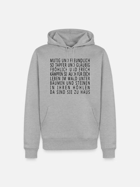 mutig und freundlich - die Gummibärenbande - Männer Premium Bio Hoodie - Grau meliert