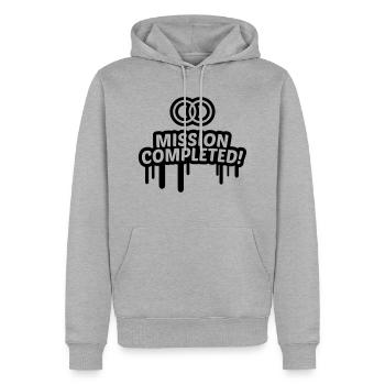 Mission mariage atteint 1,3 c. - Sweat à capuche Premium bio Homme - gris chiné - Devant - Thijin (182cm)