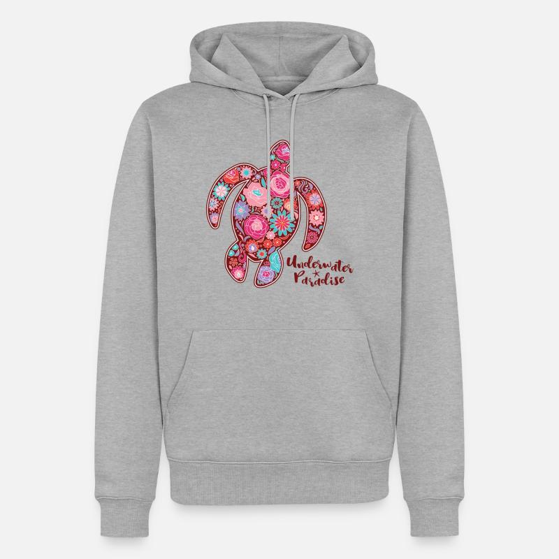 Underwater Paradise Plongée - Sweat à capuche Premium bio Homme - gris chiné