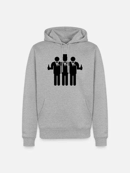 bachelor_party_f1 - Männer Premium Bio Hoodie - Grau meliert