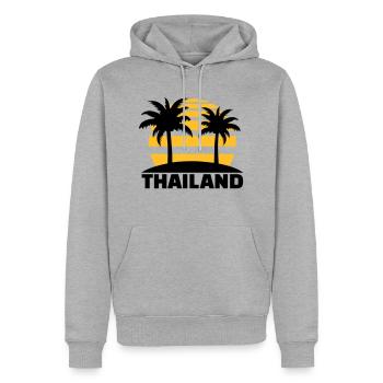Thailand - Sweat à capuche Premium bio Homme - gris chiné - Devant - Thijin (182cm)