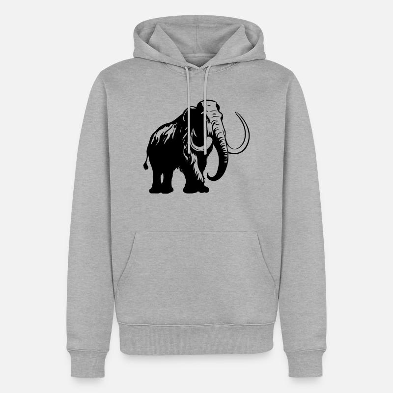 Éléphant - Sweat à capuche Premium bio Homme - gris chiné