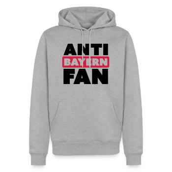 ANTI BAYERN FAN - Männer Premium Bio Hoodie - Grau meliert - Vorne - Thijin (182cm)