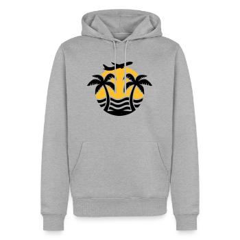 Ferie - Herre Premium økologisk hoodie - grå meleret - Foran - Thijin (182cm)