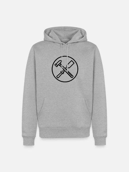Handwerk - Männer Premium Bio Hoodie - Grau meliert