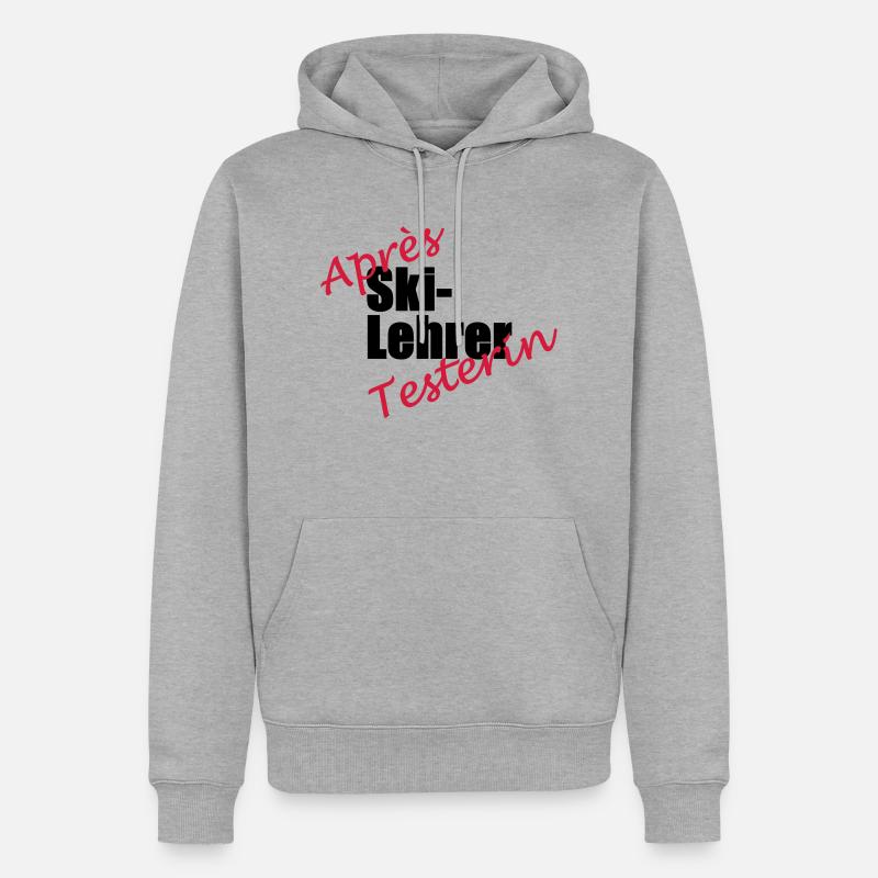 Testeur Apres Ski enseignants - Sweat à capuche Premium bio Homme - gris chiné