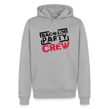Bachelor Party Crew Stempel Design - Men’s Premium Organic Hoodie - heather grey - Front - Thijin (182cm)
