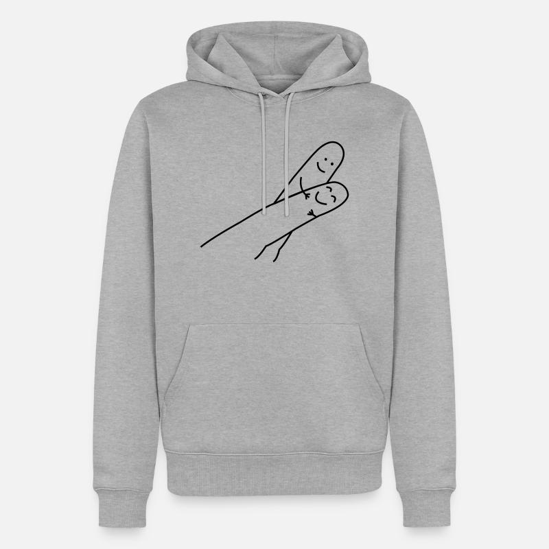 meilleurs amis - Sweat à capuche Premium bio Homme - gris chiné
