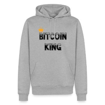 Bitcoin Trading Crypto Aktien - Männer Premium Bio Hoodie - Grau meliert - Vorne - Thijin (182cm)