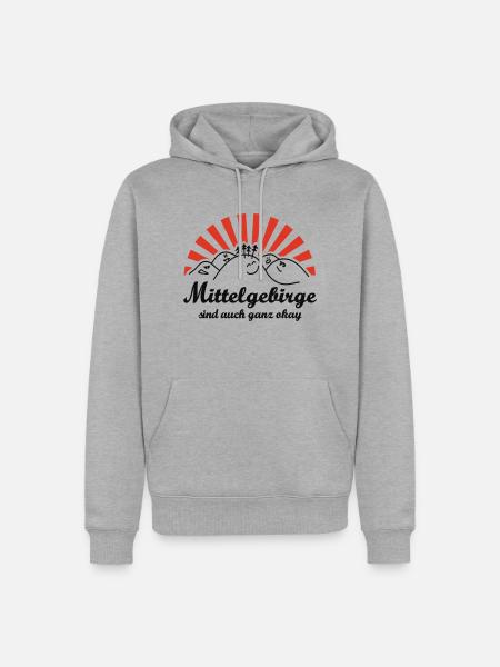 Mittelgebirge - die sympathischen Berge - Männer Premium Bio Hoodie - Grau meliert