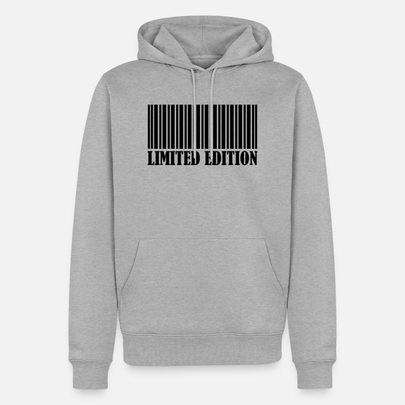 Code-barres Édition Limitée - Sweat à capuche Premium bio Homme - gris chiné