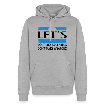 blagues cool géniales paix pour paris dictons hippie - Sweat à capuche Premium bio Homme - gris chiné - Devant - Thijin (182cm)