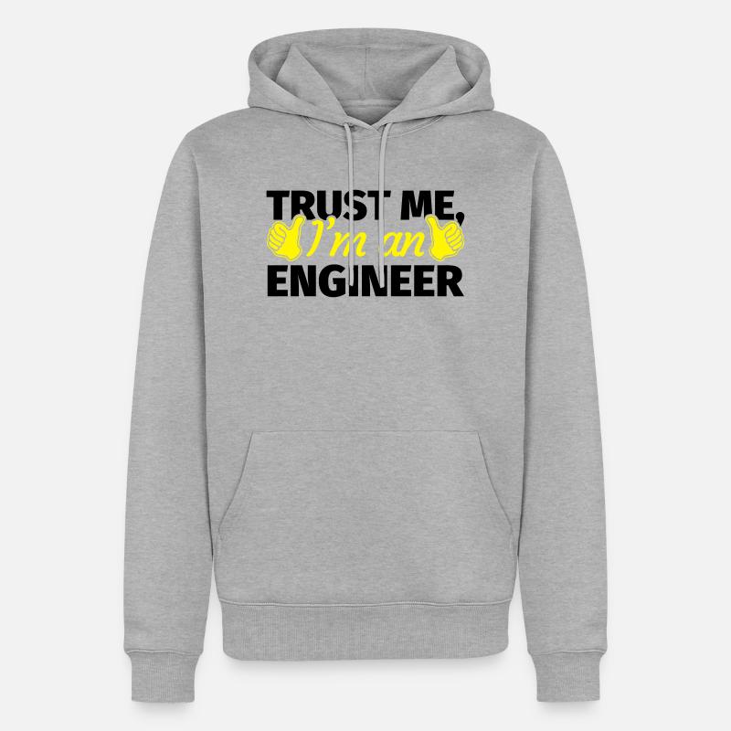 Trust Me I'm an Engineer - Männer Premium Bio Hoodie - Grau meliert