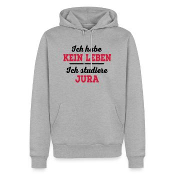 Jura - Männer Premium Bio Hoodie - Grau meliert - Vorne - Thijin (182cm)