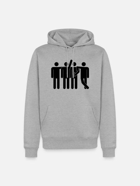 gruppenbild - Männer Premium Bio Hoodie - Grau meliert