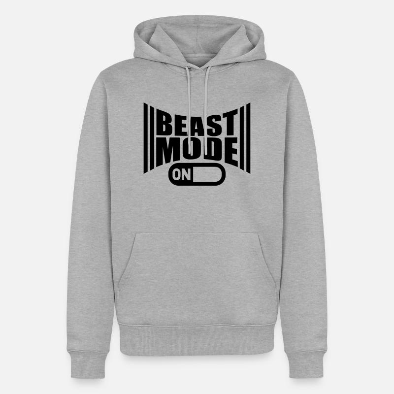 On An Beast Mode Power - Männer Premium Bio Hoodie - Grau meliert