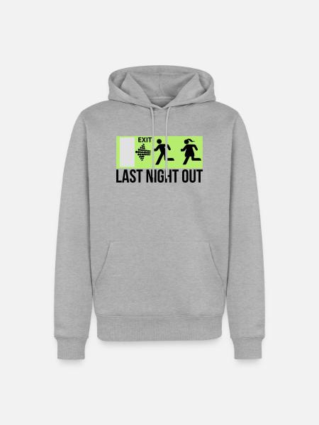 Last Night Out - Man - Männer Premium Bio Hoodie - Grau meliert