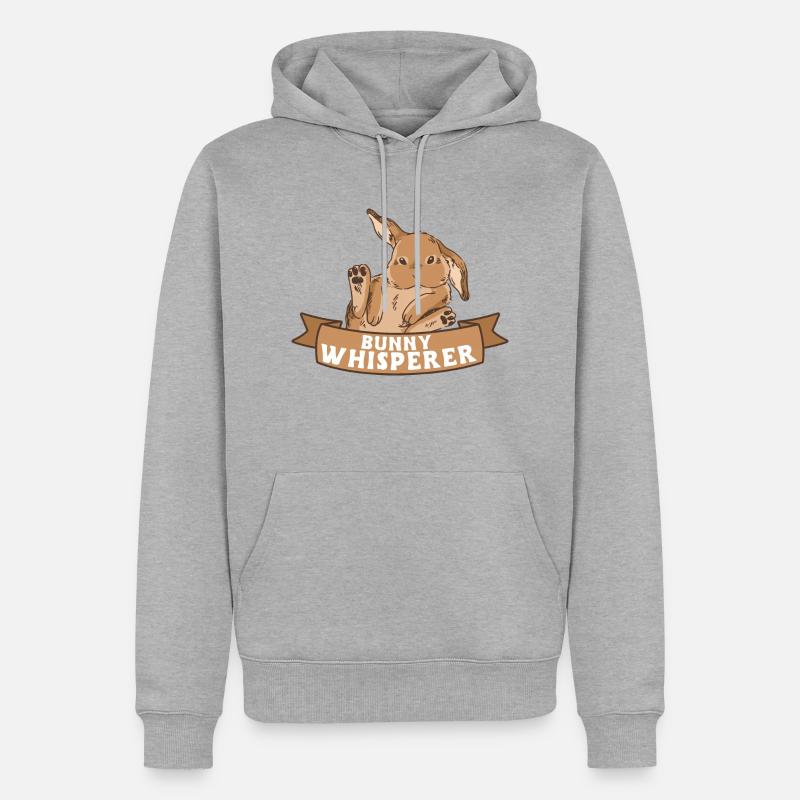 Lapin Lapin - Sweat à capuche Premium bio Homme - gris chiné