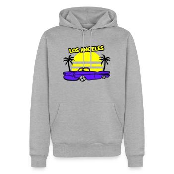 los angeles lowrider - Männer Premium Bio Hoodie - Grau meliert - Vorne - Thijin (182cm)
