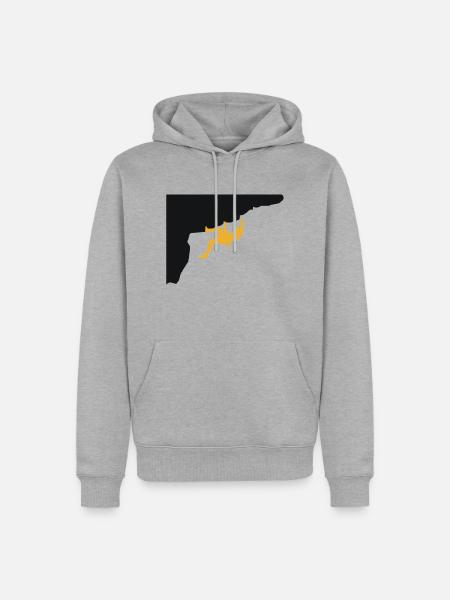 Klettern - Männer Premium Bio Hoodie - Grau meliert