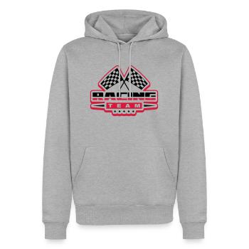 racing_team_ro2 - Männer Premium Bio Hoodie - Grau meliert - Vorne - Thijin (182cm)