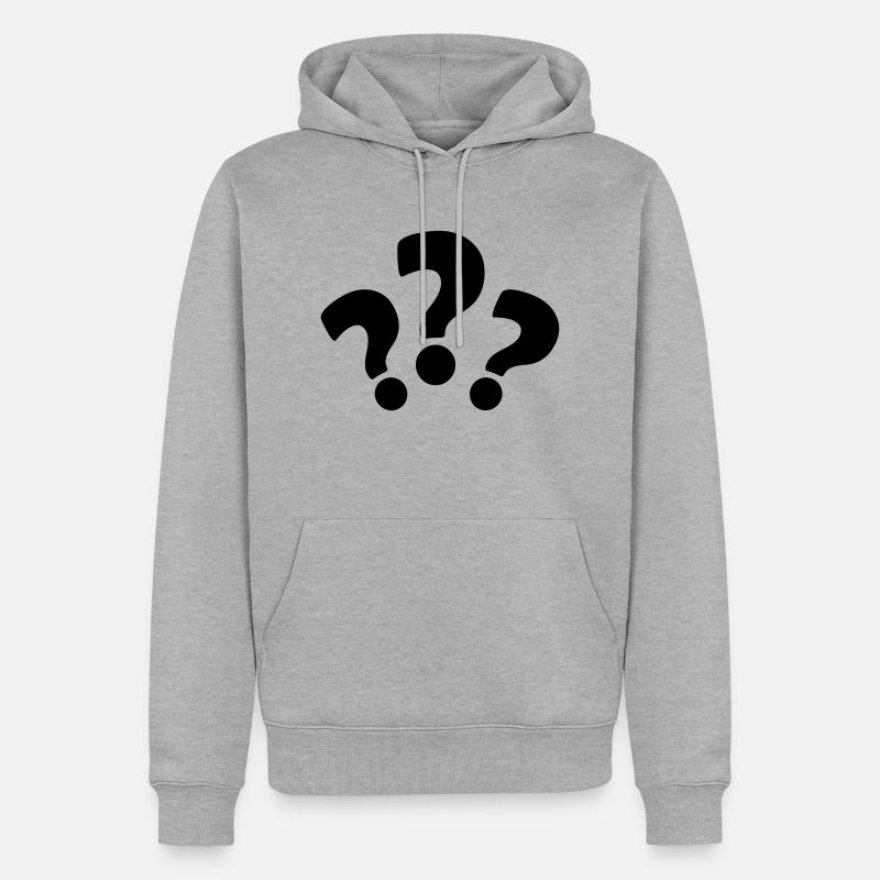 fragezeichen_2 - Sweat à capuche Premium bio Homme - gris chiné
