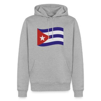 Kuba - Männer Premium Bio Hoodie - Grau meliert - Vorne - Thijin (182cm)