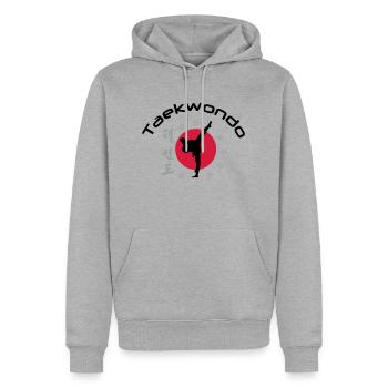 taekwondo_3 - Sweat à capuche Premium bio Homme - gris chiné - Devant - Thijin (182cm)