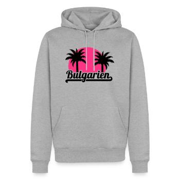 Bulgarien - Männer Premium Bio Hoodie - Grau meliert - Vorne - Thijin (182cm)